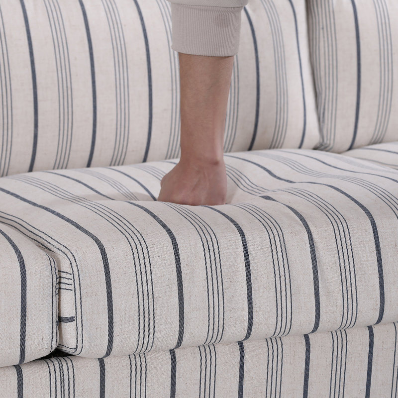 Chaise d'appoint rembourrée avec pieds en bois d'hévéa Helen