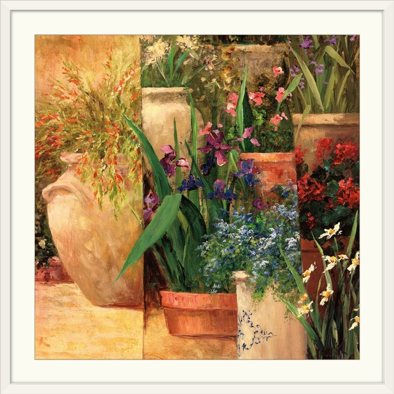 «Zack Flower Pots Left», reproduction d'art par Fronckowiak, H 24 po x l 24 po x P 1,5 po, Toile