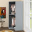 Armoire-penderie Polygon, armoire en L en bois avec tablettes pratiques-106861968
