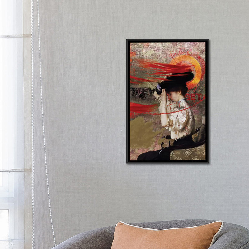 « the hat », impression sur toile, H 26 po x l 18 po x P 1,5 po, Toile encadrée noire