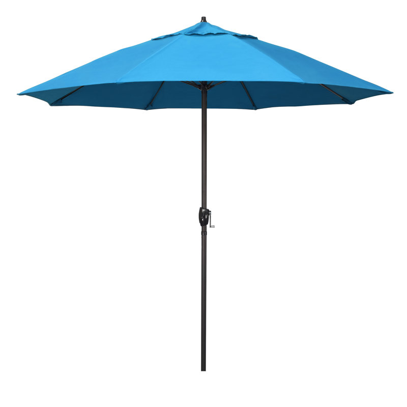 Parasol de marché 7,5 pi Gino, Toile toile Sunbrella® cyan, H 102 po x l 108 po x P 108 po
