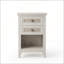 Set of 2 - 17.7 Inch Wide White Rattan Nightstands with 2 Drawers, Boho 27 Inch Tall Bedside Tables for Small Spaces & Bedrooms