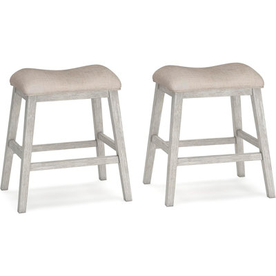 Tabouret de bar rembourré à hauteur de comptoir moderne 24 po Skempton