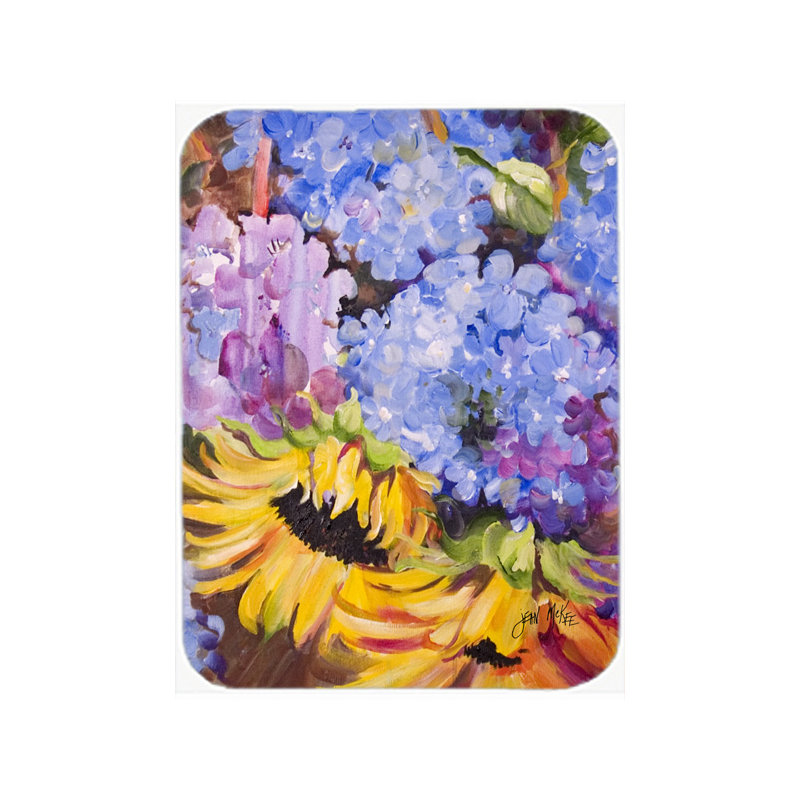 Planche à découper en verre caroline et fleurs de soleil Hydrangea