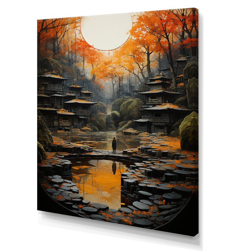 " Zen Landscape Harmony ", Wrapped Canvas, 40" H x 30" W x 1.5" D
