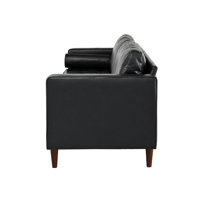 Mid-Century Moder 3-Seat Sofa, Black