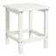Table de patio carrée de 38 cm (15 po) - Côté résistant aux intempéries pour porche, piscine, balcon. Cadre robuste, capacité de charge de 50 kg (110 lb), blanc.