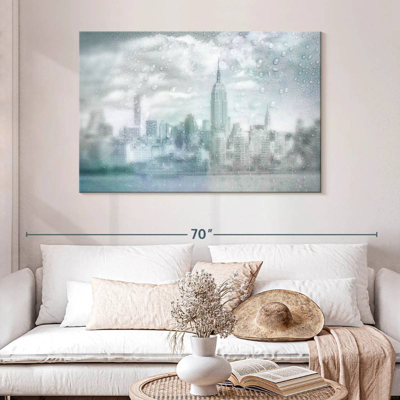 Sirci Midtown Manhattan, jour de pluie, H 32 po x l 48 po