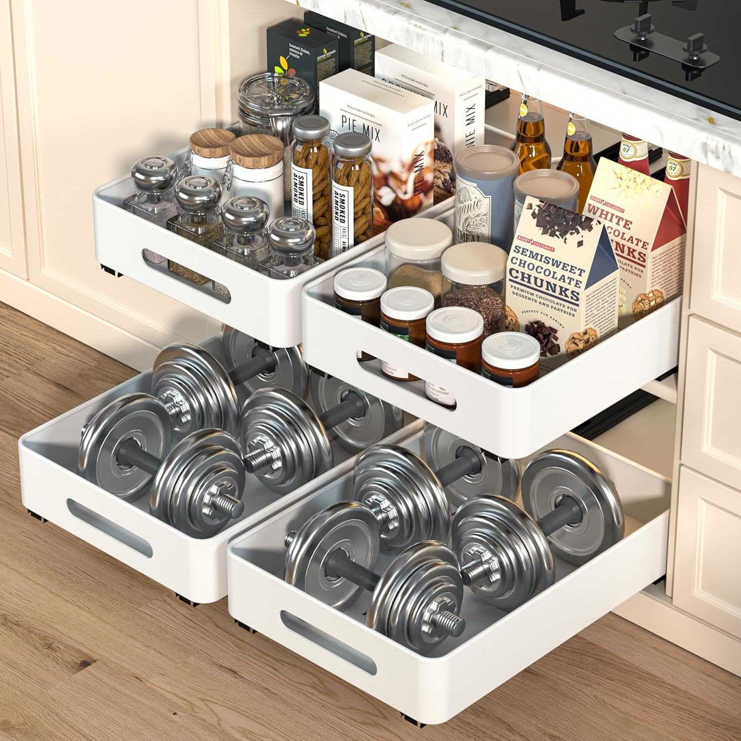 Factory Direct Wholesales NN 2 PACK Pull Out Cabinet Organizer|Metal ...