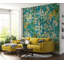 Murale botanique pelez et collez Christopher - Bleu jardin printanier-106738956