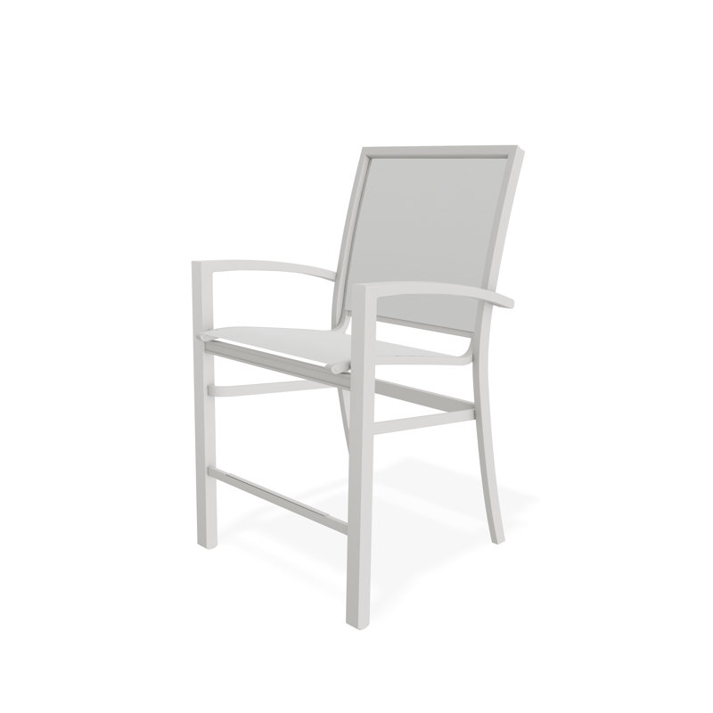 Tabouret de comptoir d'extérieur 26 po Kendall, Neige, Blanc 6D Sunbrella®