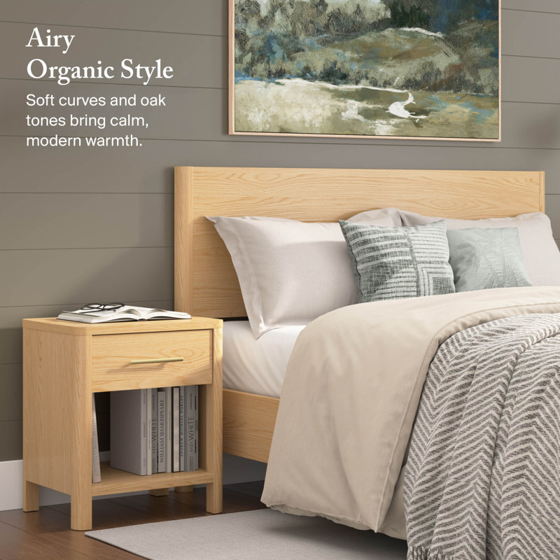 Queen Platform Bed Frame With Headboard, Bedroom Furniture