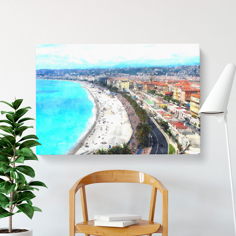 Nice Skyline In France - Wrapped Canvas, 35cm H x 50cm W x 3cm D
