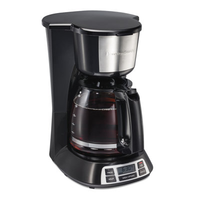 Hamilton Beach Programmable 12 Cup Coffee Maker Stainless Steel Accents