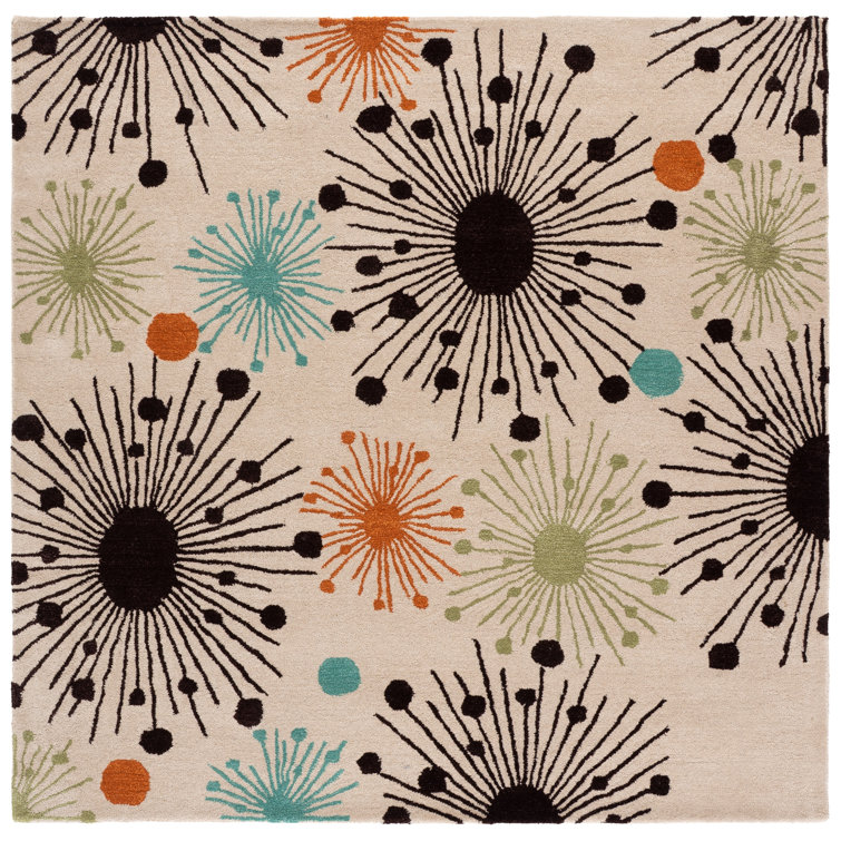 Amier Hand Tufted Wool And Viscose Floral Rug
