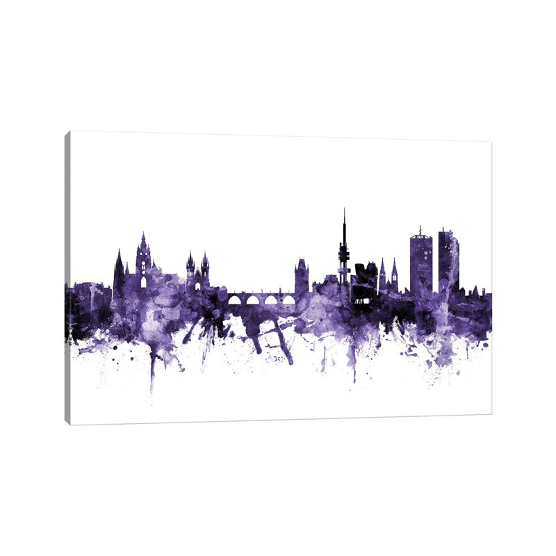 Prague (Praha), Czech Republic Skyline by Michael Tompsett - Wrapped Canvas Gallery-Wrapped Canvas Giclée