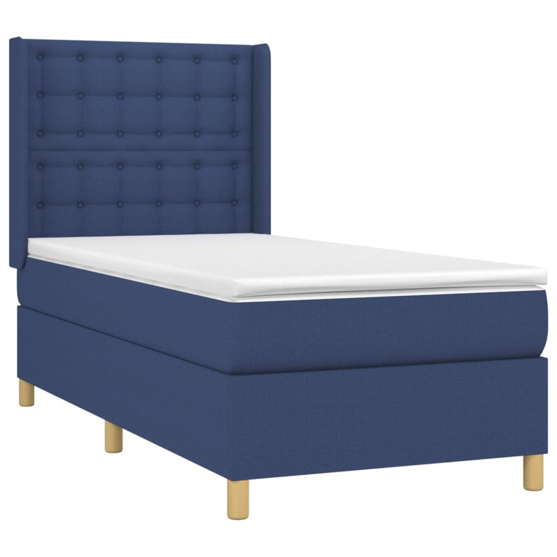 Aniyla Upholstered Fabric Bed, 80 x 200cm, Blue