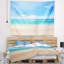 Tapisserie de polyester horizon de mer nuageux sur la plage avec accessoires suspendus inclus-28501028