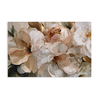 Pink Brushstroke Petals Canvas, design by Jacky Ngan