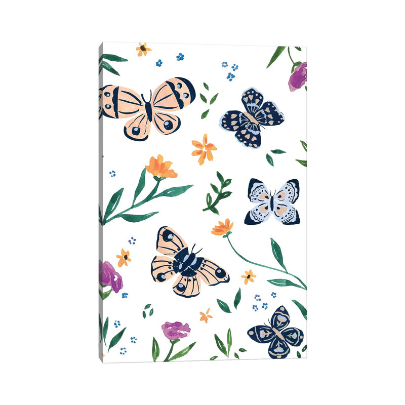 Butterflies II by Sabina Fenn - Gallery-Wrapped Canvas Giclée on Canvas, 20.32 cm H x 30.48 cm W, Canvas