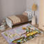 Tapis à poils doux de qualité supérieure avec motif géométrique abstrait complexe parfait pour ajouter une touche artistique à votre salon, chambre à coucher ou bureau-881666826