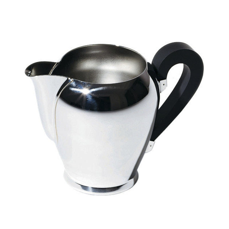 Bombé Milk Jug, Stainless Steel/Black