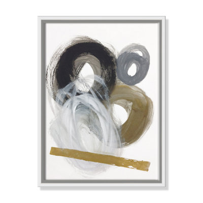 Swirls of Asia 2 - Peinture sur toile avec cadre flottant