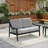 Marlo Solid Wood Teak Outdoor Loveseat With Cushion And Arms-114980249-114980250