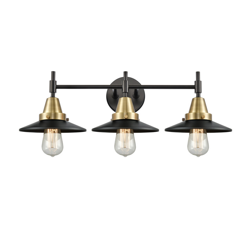 Krysia 3 - Light Dimmable Vanity Light, Black/Antique Brass