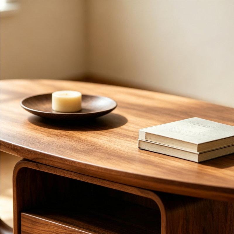 Table basse en bois de style nordique., 19.6" H x 39.3" W x 22" D