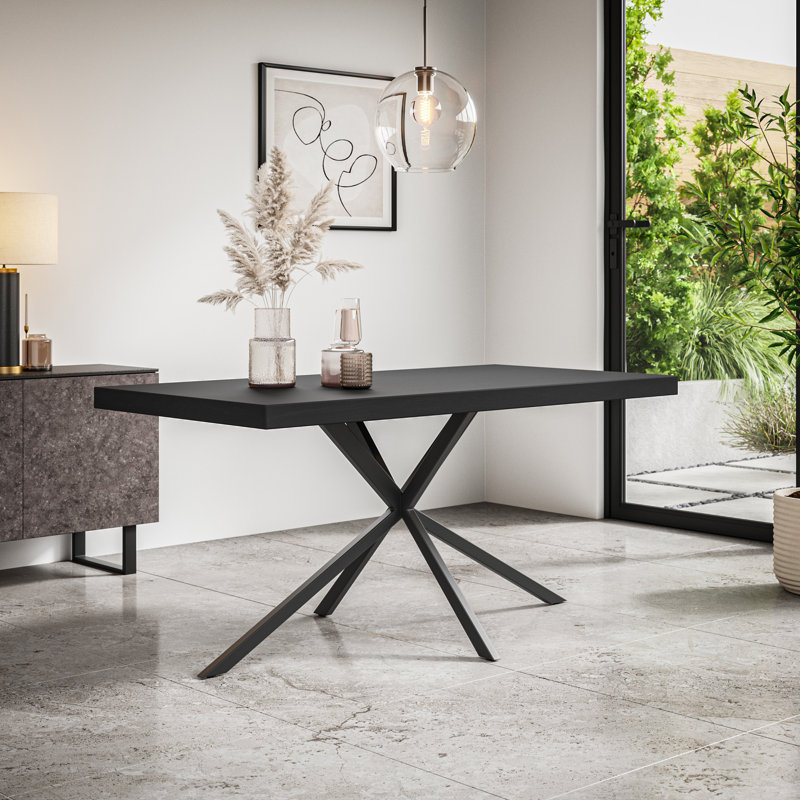 Beaudreult 4 - Person Dining Set, Black/Black/Grey