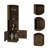 Syrah Corner Bar Cabinet with Two Doors, Three Open Shelves and Bottle Racks-1156929402