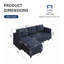 Canapé modulaire en L rembourré 4 pièces Tomario avec rangement Tomario-1427402494