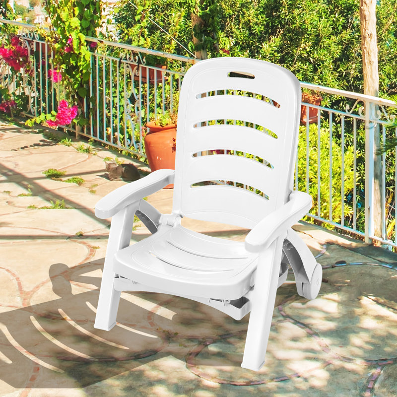 Brittan 75 cm Long Reclining Single Chaise, White