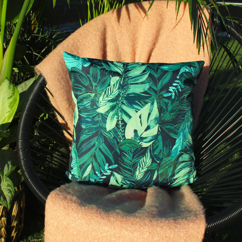 Psychedelic Jungle Outdoor Cushion Cover, Green