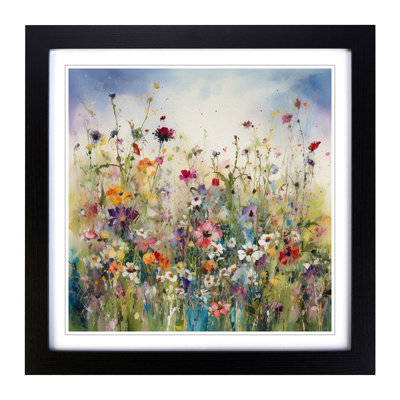 Meadow Floral Art No.2 - Framed Print