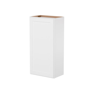 Meuble de cuisine mural à 1 porte et 3 étagères, à monter soi-même, 30,5 cm (P) x 53,3 cm (L) x 106,7 cm (H), blanc