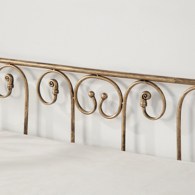 Fredric Metal Daybed with Trundle, Gold