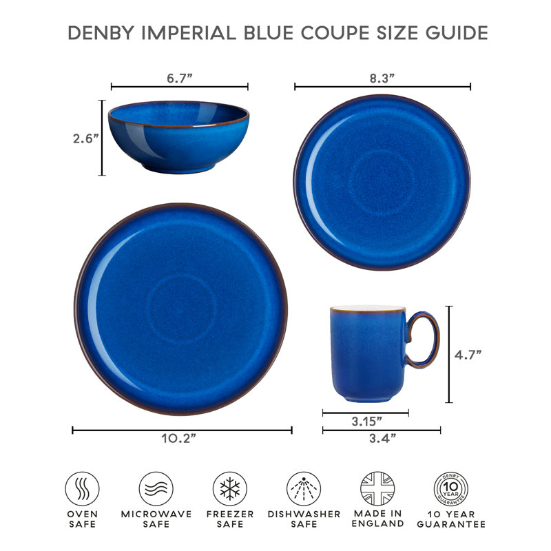 Ensemble de 4 assiettes à salade Imperial Blue