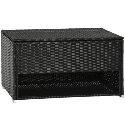 Outsunny 66 Gallon Wicker Deck Box by Outsunny