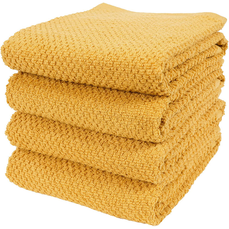 Popcorn Terry Towels, Yellow
