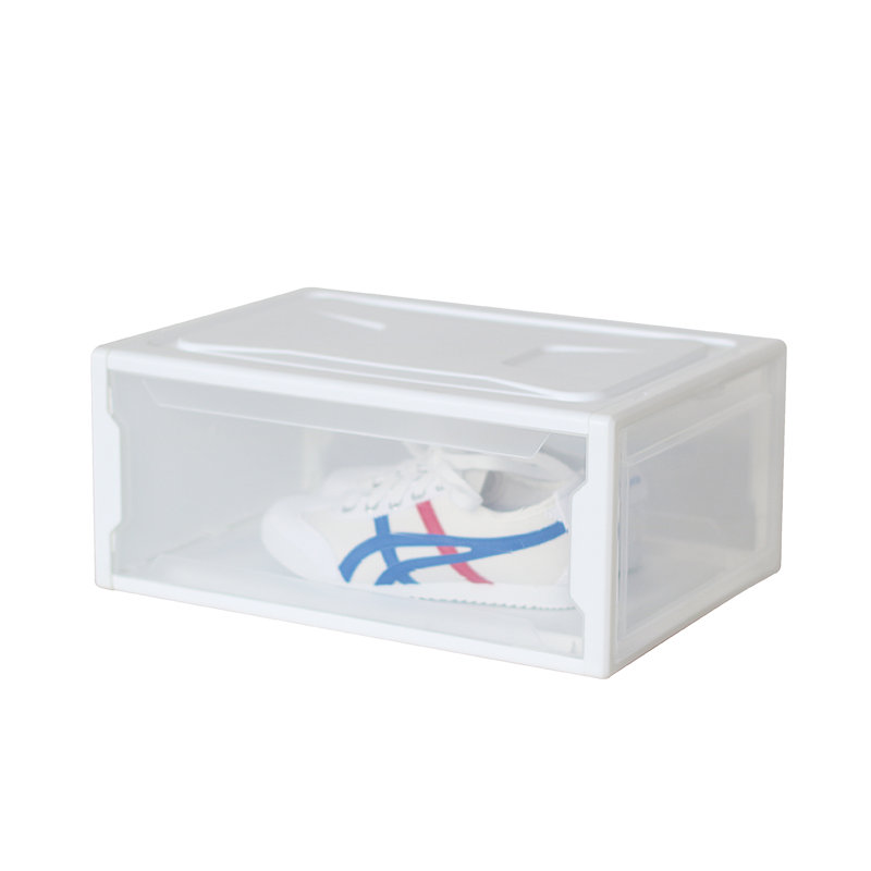 Set Of 6 Stackable Clear Plastic Shoe Storage Box