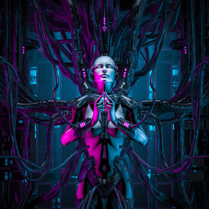 Quantum Zen Queen - Wrapped Canvas Print, 30cm H x 30cm W x 3.8cm D