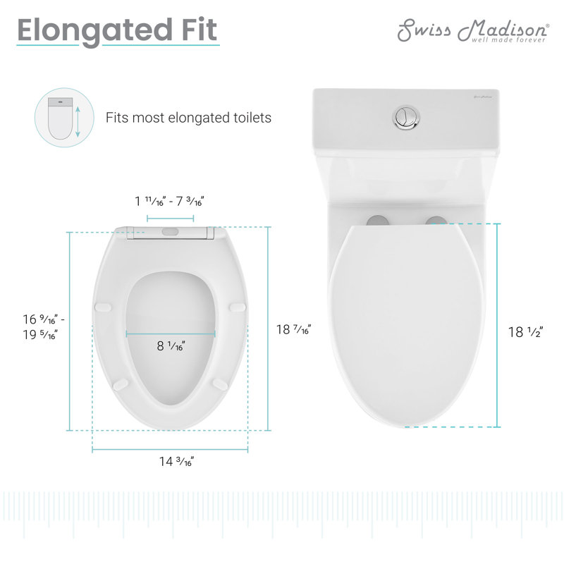 Siège de toilette allongé Lumiére