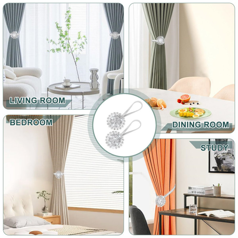 Agnethe Curtain Holdback/Tieback, Silver