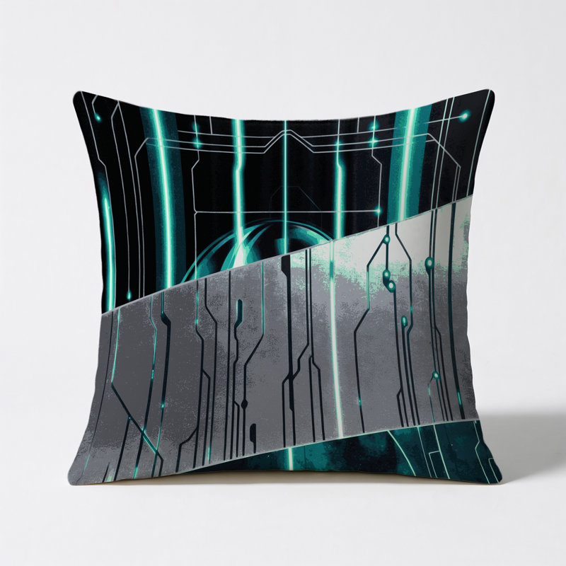 Orbit Layers Indoor And Outdoor Throw Pillow, Square 18"