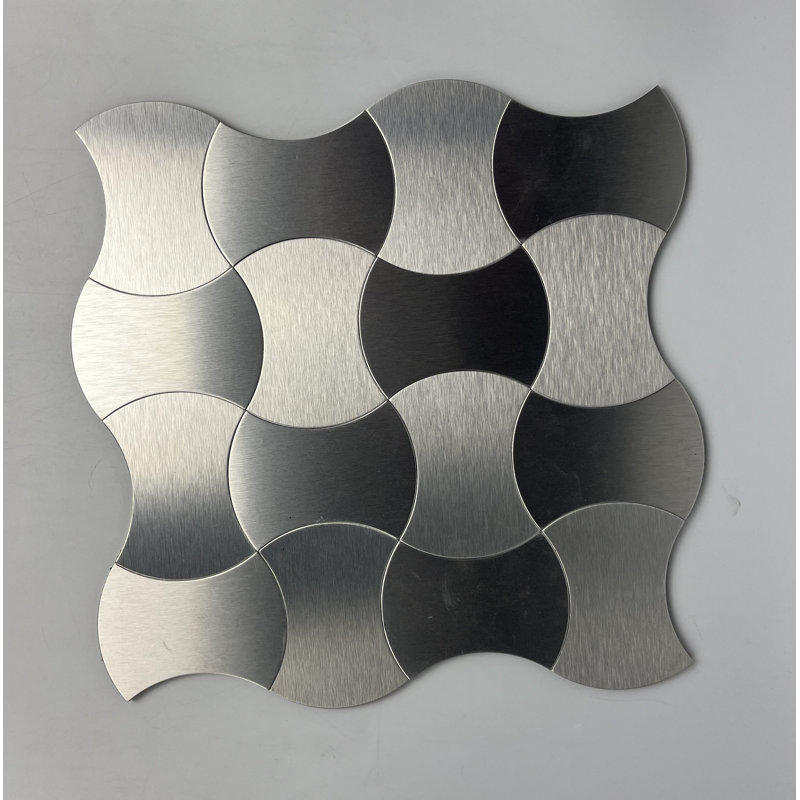 Mosaïque en aluminium chromé style marocain