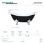 Baignoire sur pattes ovale en fonte 72 pouces Kingston Brass Aqua Eden-34130786