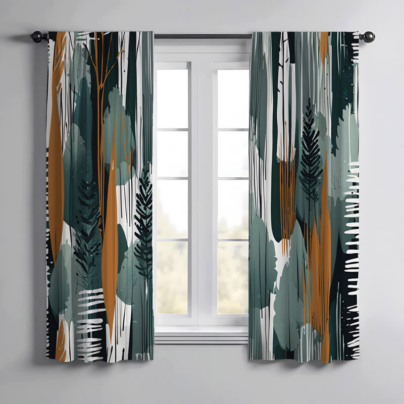 Paire de rideaux semi-transparents en polyester Eirena, L 40 po x L 52 po