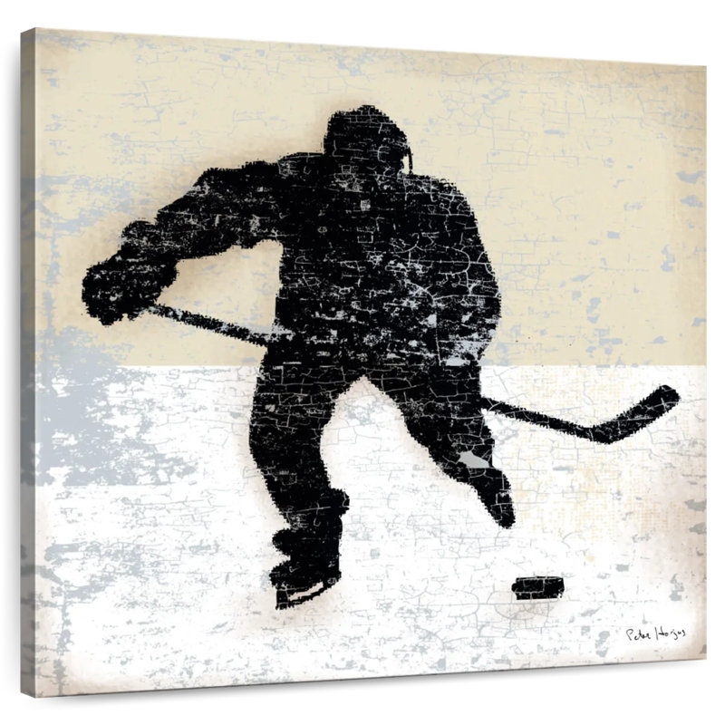 Joueur de hockey rétro, H 24 po x l 24 po